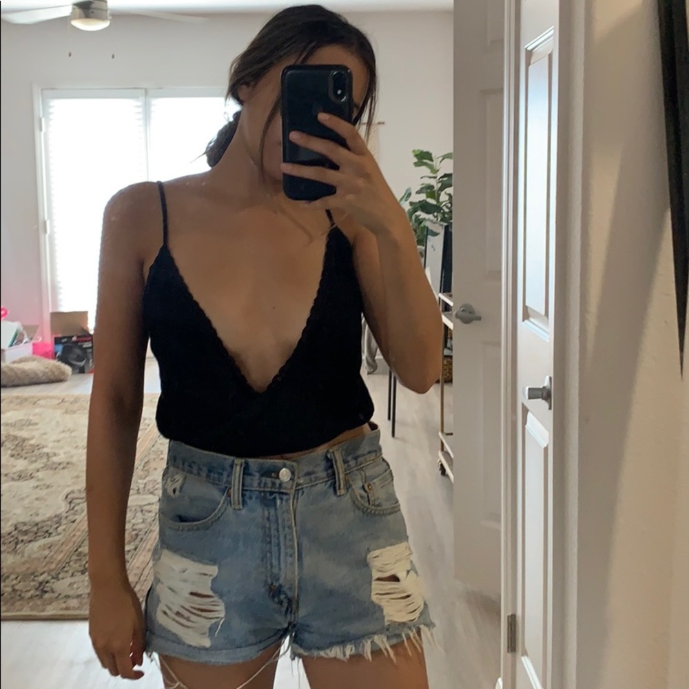 Brandy Melville low cut crop top